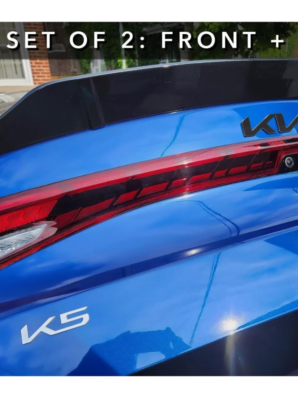 2022-2026 Kia K5 K7 K8 TAILGATE + FRONT Letters Plastic Overlay in Matte Black